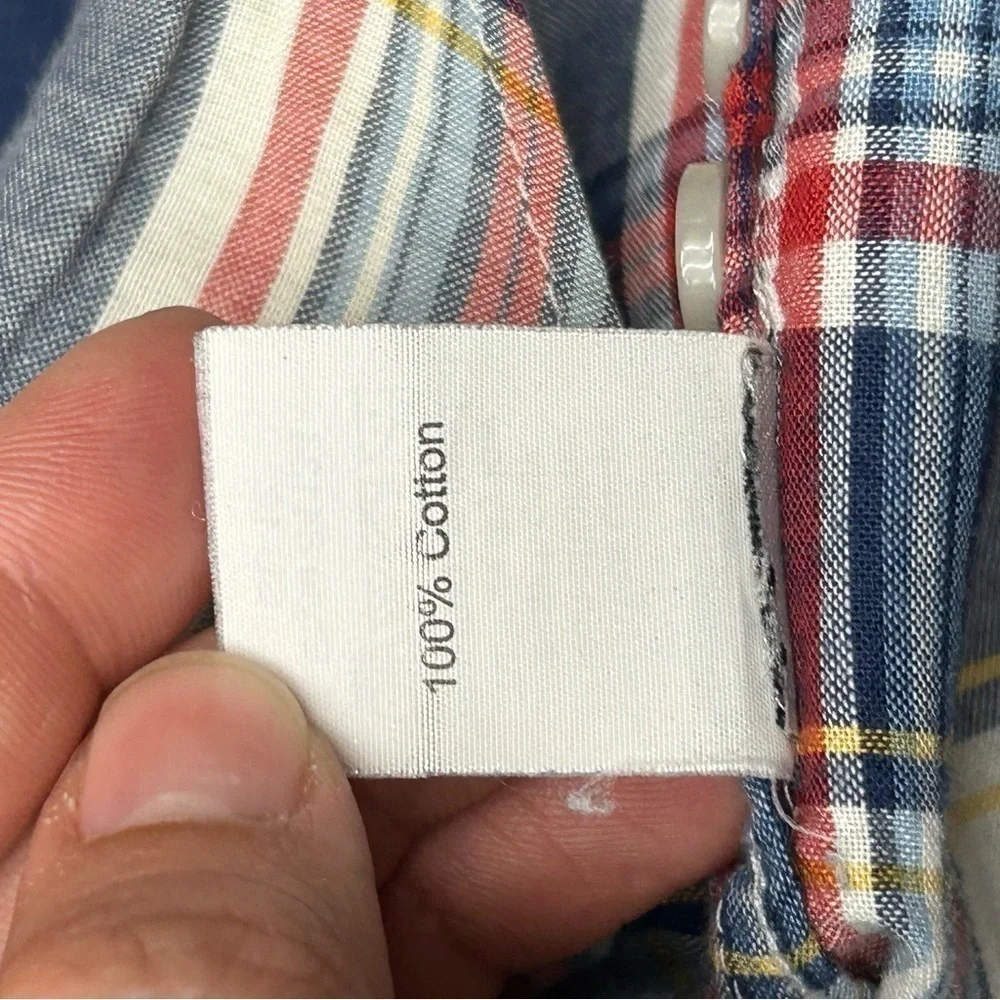 J. Crew cotton‎ plaid tailored button down shirt